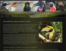 Tablet Screenshot of coraciiformestag.com